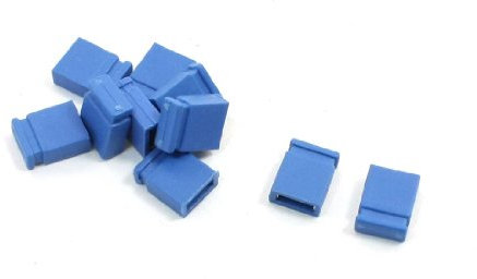 sourcing map 10 Pcs 2.54mm Standard Circuit Board Shunts Short Jumper Cap