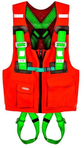 PONSA imbracatura di sicurezza anticaduta con gilet integrato, facile e veloce da indossare, imbrago da lavoro certificato EN 361 per lavori in quota