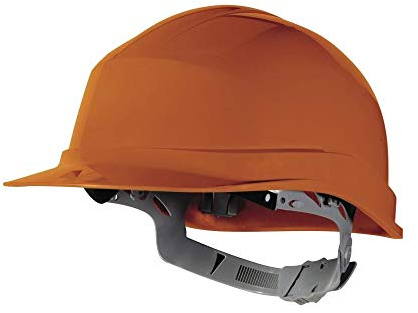 Delta Plus Zircon - Safety Helmet, Un-Vented with Manual Adjustment - Orange - Adjustable
