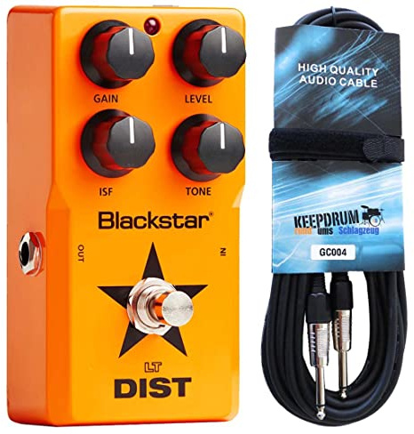 Blackstar LT-distortion effektpedal för elgitarr + keepdrum gitarrkabel 6 m