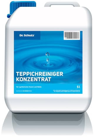 Dr. Schutz Teppichreiniger Konzentrat 5L | Reinigung von Teppichböden & Polstern | Teppichreinigung, Teppichreiniger Waschsauger, Klar