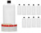 Octopus 10x 1000ml Kunststoffflaschen, HDPE Plastikflaschen mit schwarzen Schraubverschlüssen, 1Liter Leerflaschen mit Schraubdeckeln, Vierkantflaschen inkl. Beschriftungsetiketten