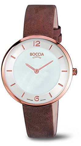 Boccia Damen-Armbanduhr Analog Quarz Leder 3244-04