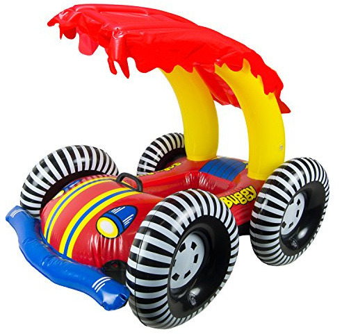 Poolmaster 81549 Learn-to-Swim Swimming Pool Float Baby Rider with Sun Protection, Buggy
