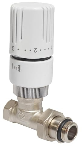 SOMATHERM FOR YOU, Robinet thermostatique droit 15/21, tête M30x15, réglable de 5 à 29°C, étanchéité parfaite avec joint torique, compatible avec tous les radiateurs 15/21