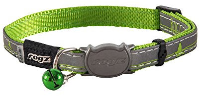 Rogz Catz NightCat Collar, Lime