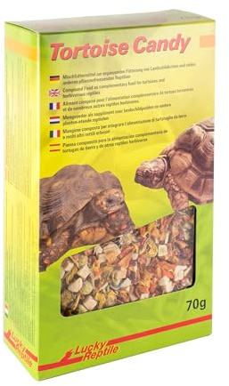 Lucky Reptile Tortoise Candy 70g - Une friandise spéciale - Aliment composé pour Tortues terrestres et Autres Reptiles herbivores - friandise utile pour Les Tortues