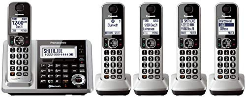 Panasonic KX-TGF375S DECT 5-Handset Landline Telephone (Renewed)