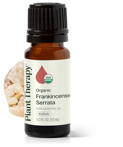 Plant Therapy Organic Frankincense Serrata Essential Oil 100% Pure, USDA Certified Organic, Undiluted, Natural Aromatherapy, Therapeutic Grade 10 mL (1/3 oz)