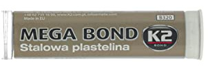 K2 Mega Bond, kitt von Stahl, 2 K, ideal für Erstellung von Stück Metall, Eisen, Stahl, Rohr von 60 g