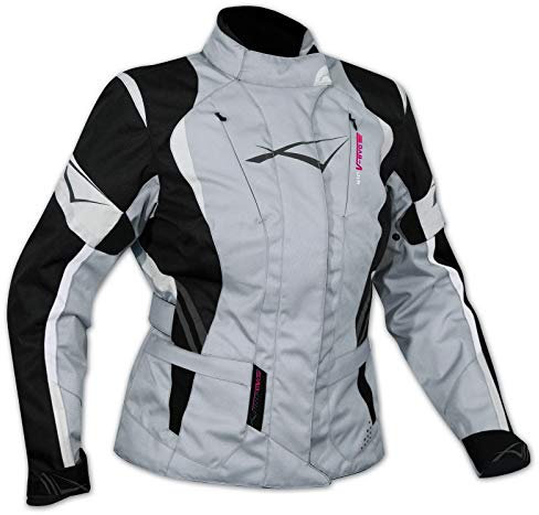 A-Pro, giacca da motociclista da donna in tessuto termico, impermeabile, colore grigio, taglia S