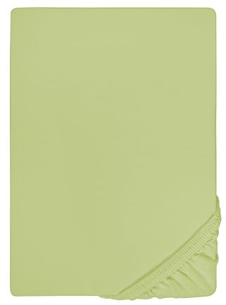 biberna Jersey-Elastic-Spannbetttuch 0077866 pistaziengrün 1x 180x200 cm - 200x220 cm