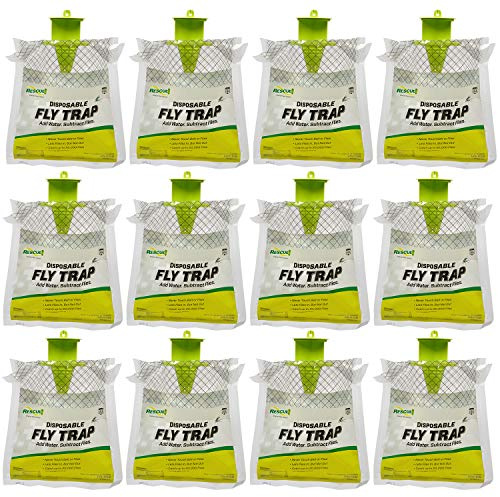Rescue! Trampa desechable para Moscas Colgante para Exteriores, 12 trampas