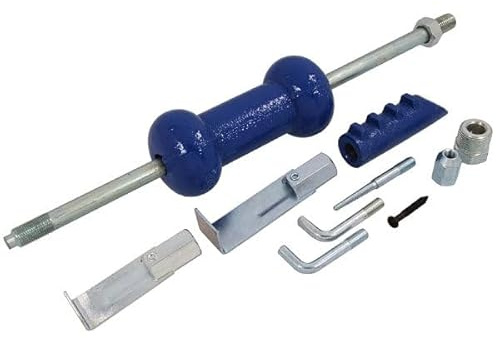 Neilsen CT3526 9pc Dent Puller Slide Hammer Set - 5lb Dual Purpose Dent Removal and Bearing Extraction Tool with Puller Hooks, L-Shaped Puller and Steel Nose Cones