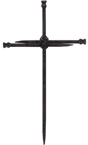 Cruz de metal de 26,7 cm de alto.