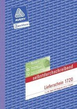 Avery Zweckform© 1720 Lieferschein, DIN A5, selbstdurchschreibend, 2 x 40 Blatt, weiá, gelb