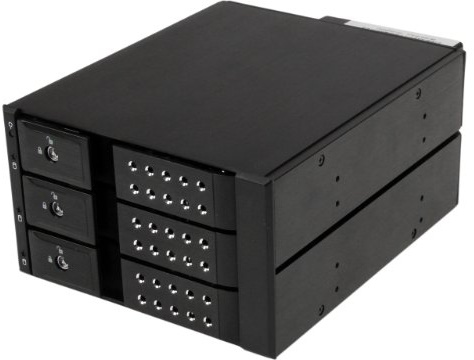 StarTech.com 3-fach 3,5 Zoll trägerloser SATA Festplatten Aluminium Wechselrahmen Backplane, 3 Bay 3,5 Zoll (8,9cm) Mobiles HDD Speicher Rack