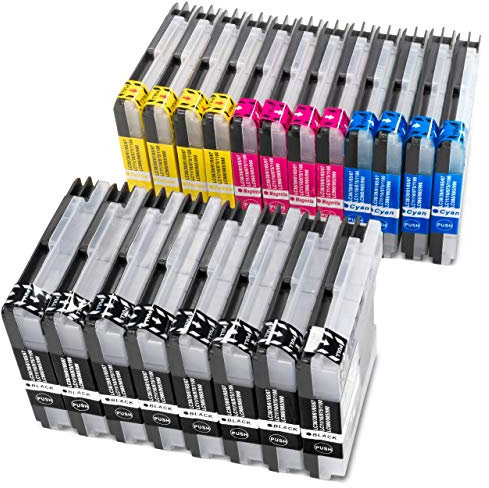 ESMOnline 20 komp. Druckerpatronen als Ersatz zu Brother LC-980 LC-985 LC-1100 für MFC 250C 255CW 290C 295CN 490CW 5490CN 5890CN 5895CW 6490CW 6890CDW 790CW 795CW 990CW J265W J410 J415W J615W