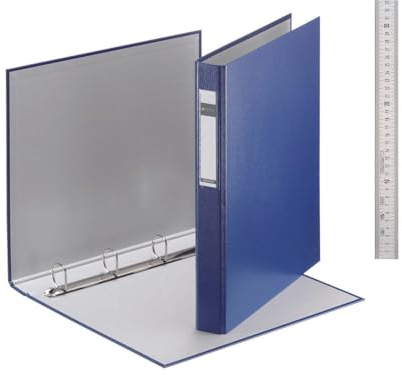 Leitz 42120035 Ringbuch Standard, A4, PP, 4 Ringe, 25 mm, blau