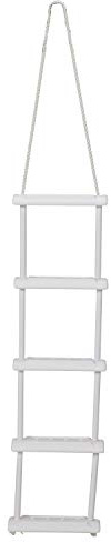 Attwood 11865-4 Rope Ladder, 5 Steps, 11 1/2-inches Wide x 64-inches Long, Non-Slip Step Surfaces, Nylon Rope