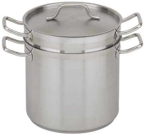 Royal Industries Double Boiler with Lid, 20 qt, 11.8 x 11.4 HT, Stainless Steel, Commercial Grade - NSF Certified