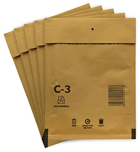 50 Versandtaschen Luftpolsterumschläge haftklebend Luftpolsterversandtaschen Luftpolstertaschen Gr. C/3 C3 braun (170mm x 225mm) Umschläge gepolstert Polsterumschlag Taschen