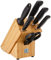 Zwilling, 35068-002-0 Vier Sterne Messerblock, FRIODUR eisgehärtet, mit Wetztahl und Scheere, 7-teilig, hellbraun