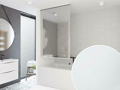 KS Handel 24 HALB-Kassetten DUSCHROLLO 180x240 cm PEVA Milky Stone TRANSPARENT Optik! Shower Rollo Curtain!