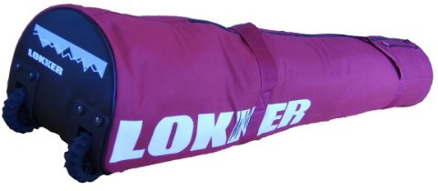 LOKKER Extra Long Double Ski Bag with Wheels for 180cm skis