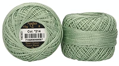 ANCHOR Pearl Yarn, Thickness: 8, Packaging: 10G, Running Length: 82M salbei Embroidery Threads