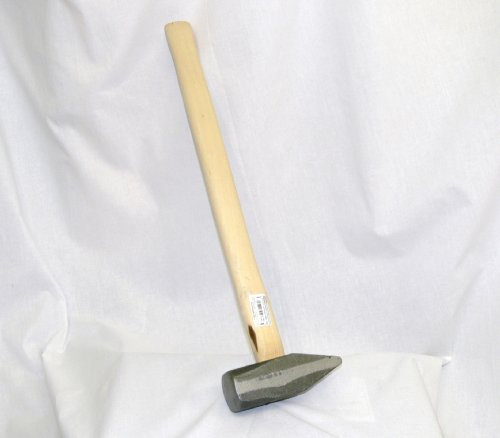 Martillo de calidad de 3000 gramos, cabeza endurecida por inducción, fabricado en Europa, con mango de madera dura de 600 mm de longitud