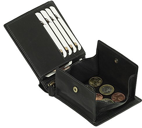 Luxus Leder Geldbörse Wiener-Schachtel Portemonnaie Geldbeutel Farbe Schwarz