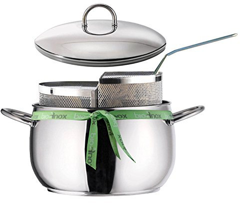 INOXRIV Set Pasta Duetto BIOINOX, Acciaio Inox 18/10, Diametro cm. 24