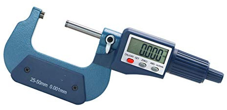 Micromètre numérique de 25-50mm Micromètre numérique Digital Outils de Mesure précis Micromètre Micromètre Micromètre Extérieur 228 (Specification : 0 25mm)