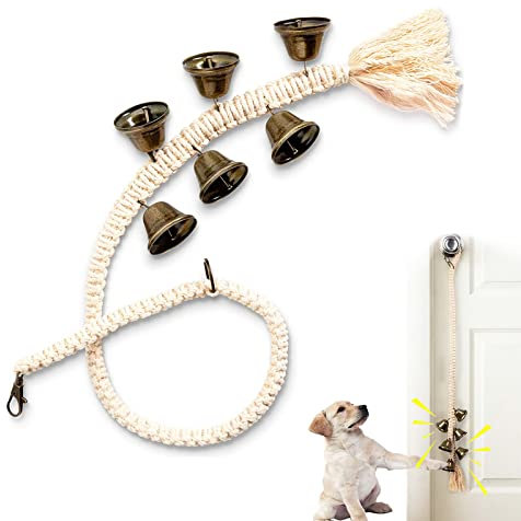 DHinkyoung Hanging Dog Bell Adjustable Dog House Toilet Training Bell Multifunction Dog Puppy Doorbell for Small, Medium and Large Dogs to Ring to Go Outside or Toilet