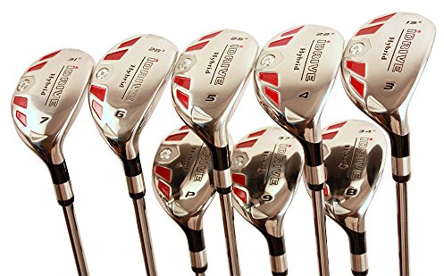 Petite Senior Women's Golf Clubs All Ladies iDrive Hybrids Full Set Includes: #3, 4, 5, 6, 7, 8, 9, PW. Lady L Flex Right Handed New Utility Clubs. (Petite - 4'10'' to 5'3) 55+ Years Old