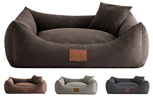 Leo4dog Canapé Sun. Panier à Chien. 6 Tailles, 4 Couleurs. Lit et Coussin pour Chien. (XL-115X90, Brun foncé)