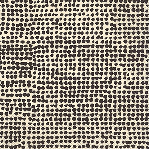 IHR Ideal Home Range Party-Servietten, Marimekko, Einweg-Servietten, 3-lagig, 16,5 x 16,5 cm, Orkanen-Leinen/Schwarz, 20 Stück