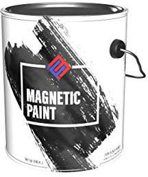Magnetic Receptive Wall Paint and Primer - Black - One Quart.