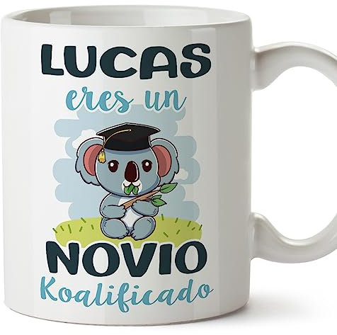 MUGFFINS Tazas Personalizadas para NOVIO - En Español - Koalificados Personalizados - 11 oz / 330 ml - Regalo personalizable original y divertido