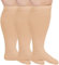3 Paar Medizinische Kompressionsstrümpfe Damen & Herren 20-30 mmHg, Dicke Waden Stützstrümpfe für Medizinisch Krampfadern Ödeme Flug (3x Beige, 3XL)