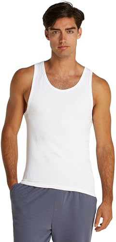 Calvin Klein Tanktop för män, Vit (vit, vit, vit), XL