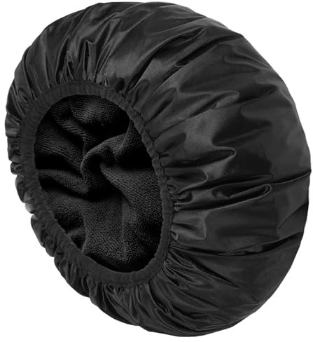 AOGOE Duschhaube für Damen, wasserdicht, dreilagig, Kopfbedeckung, Duschhaube mit dickem Mikrofaserfutter für Frauen, starke Wasseraufnahme, wiederverwendbare Duschkappe