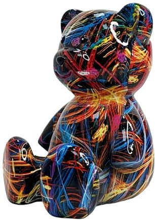 Statua da Scrivania | Figurina in Resina di Orso Seduto - Miniaturra Decorativa Moderna Per Giardino, Casa, Soggiorno, Camera Da Letto, Ingresso E Studio, Ideale Per Arredamento Festivo E Spazi Intern