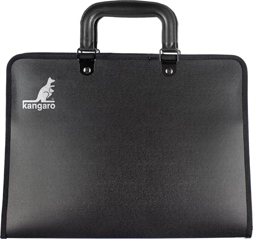Kangaro - Cartella da disegno, formato A4, colore: Nero