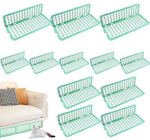 Under Bed Blocker - Under Sofa Blocker - | 12-Pack Clear Protective Stopper For Beds, Sofas & Furniture To Prevent Pets Or Toys From Going Underneath