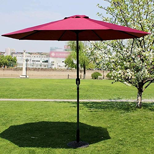 Ombrellone da giardino per esterni, 270 cm, protezione dai raggi UV, con asta in ferro, parasole per prato e tavolo, soluzione resistente all'ombra per esterni