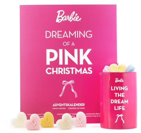 Barbie Calendario de Adviento con lámpara de té y 24 velas aromáticas, cera aromática, calendario de Adviento para mujeres, juego de cera con aromas afrutados y frescos, idea de regalo de Navidad