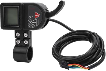 Jiawu Elektrisk Cykel LCD-skärm, 3 Nivåer Bakljus Styrmätare med Hastighetsbegränsningsfunktion för 22,2 Mm Styre, Vattentätt ABS-material Enkel Installation Kontrollpanel för E Scooter (48V)