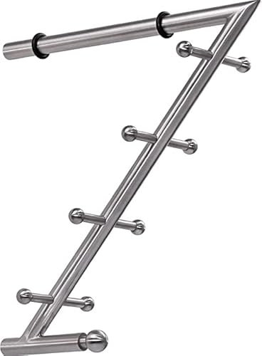 Gedotec Design Wandgarderobe paneel Garderobenarm Edelstahl Garderoben-Konsole Kleiderhaken - ZEUS | Edelstahl gebürstet massiv | 1 Stück - Flur-Garderobe für die Wand-Montage mit Befestigungsmaterial